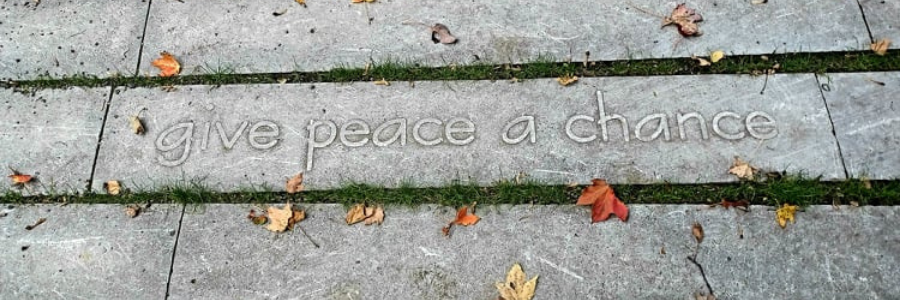 L'oeuvre Give Peace a Chance (2009) par Linda Covit, Marie-Claude Séguin de la firme Cardinal Hardy et associés.
